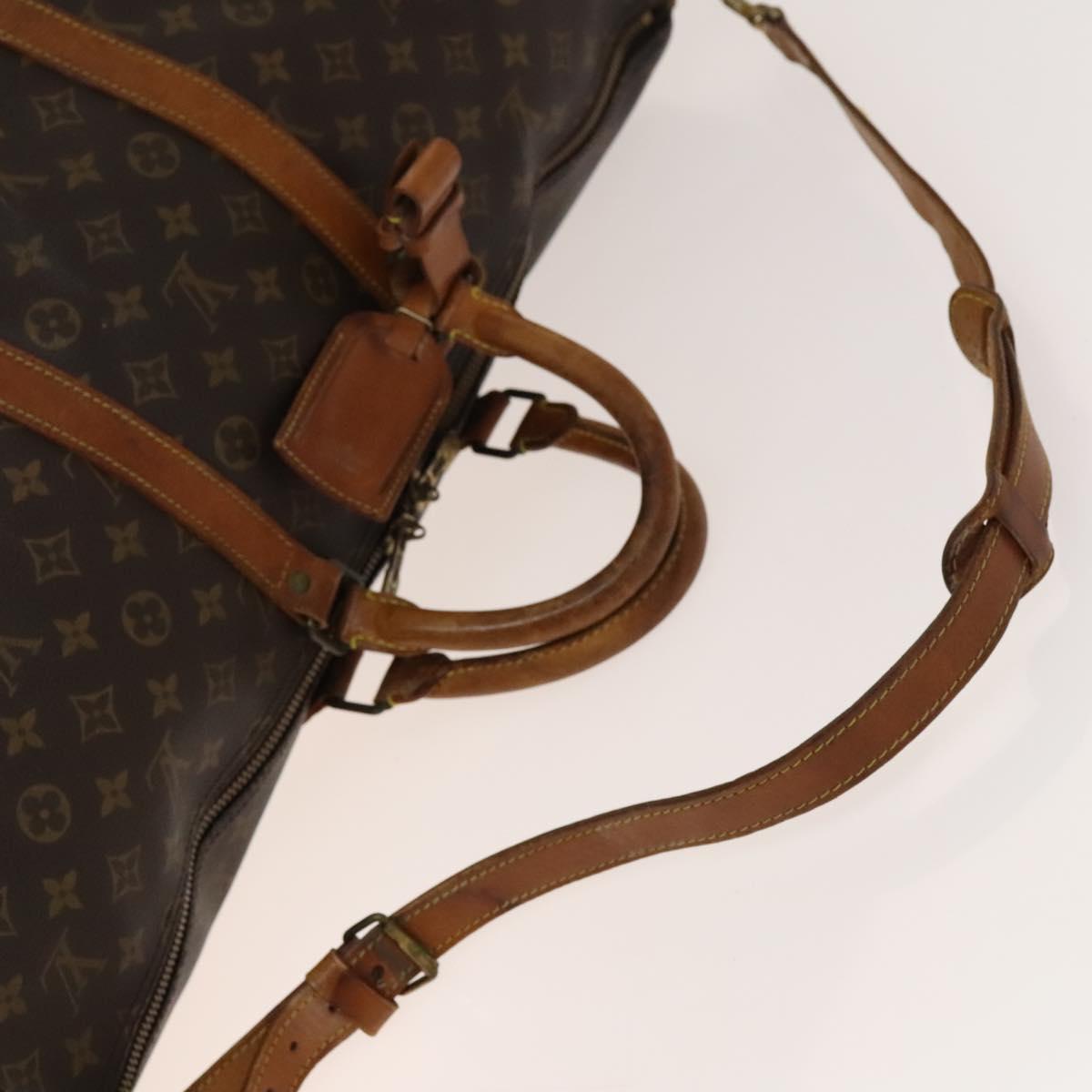 LOUIS VUITTON Monogram Keepall Bandouliere 55 Boston Bag M41414 LV Auth 140596