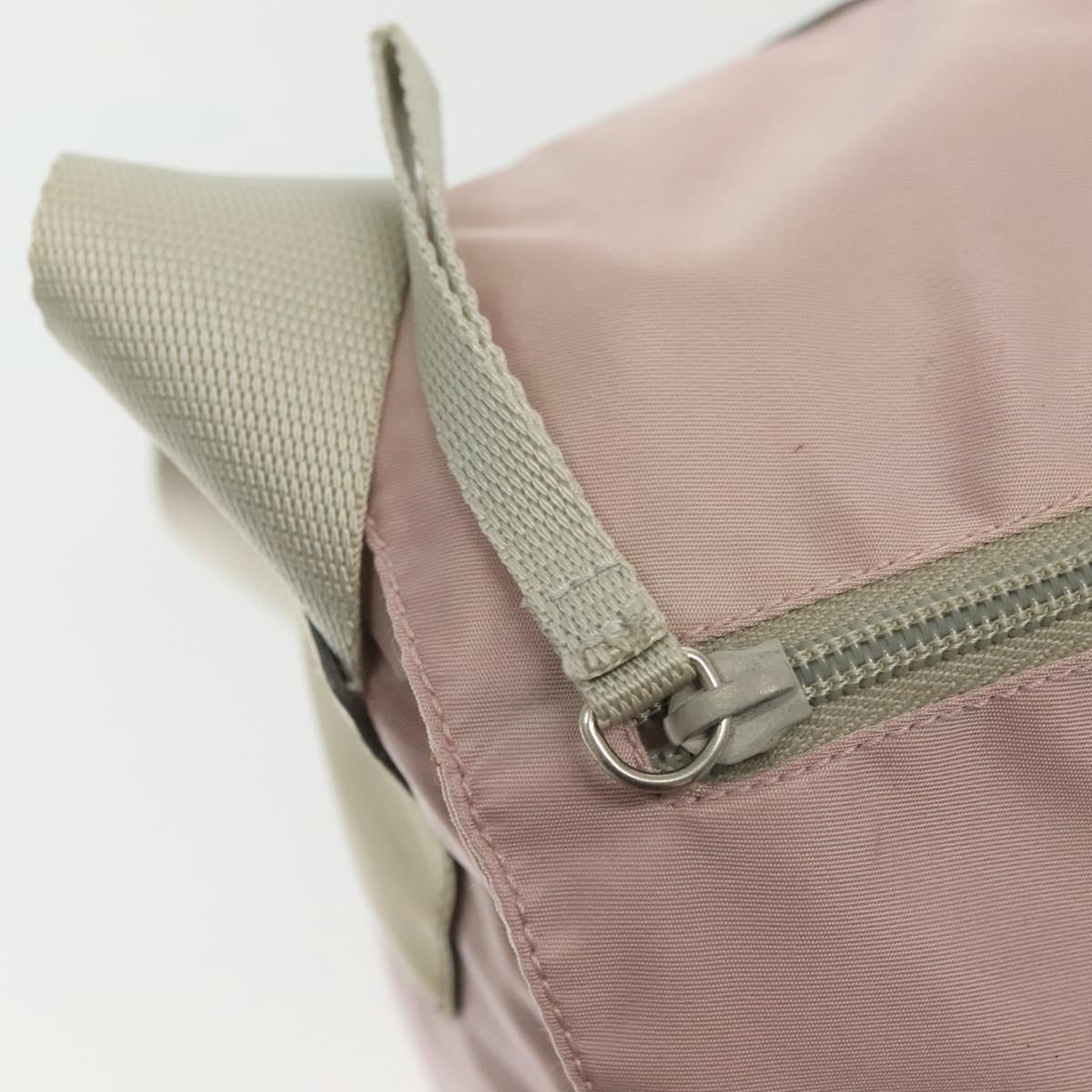PRADA Shoulder Bag Nylon Pink Silver Auth 140622