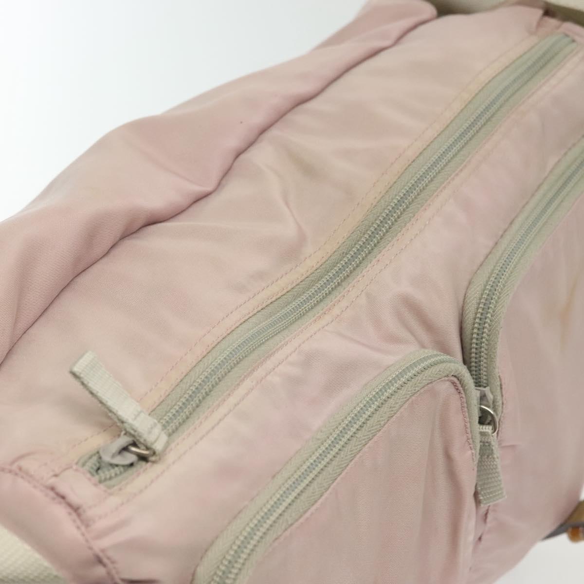 PRADA Shoulder Bag Nylon Pink Silver Auth 140622