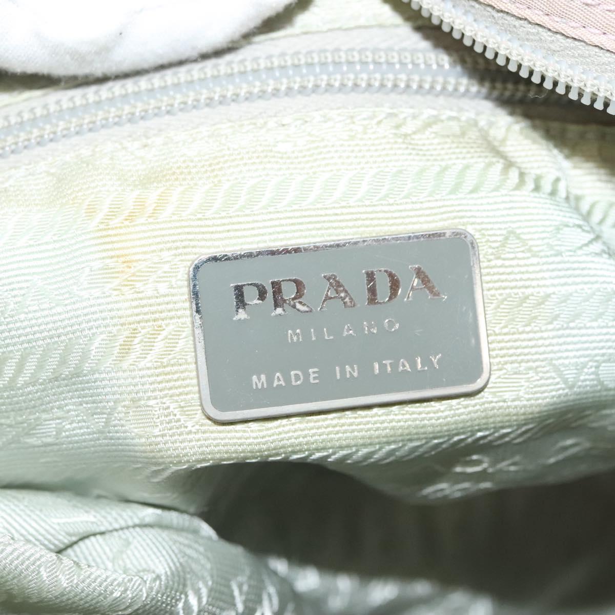 PRADA Shoulder Bag Nylon Pink Silver Auth 140622