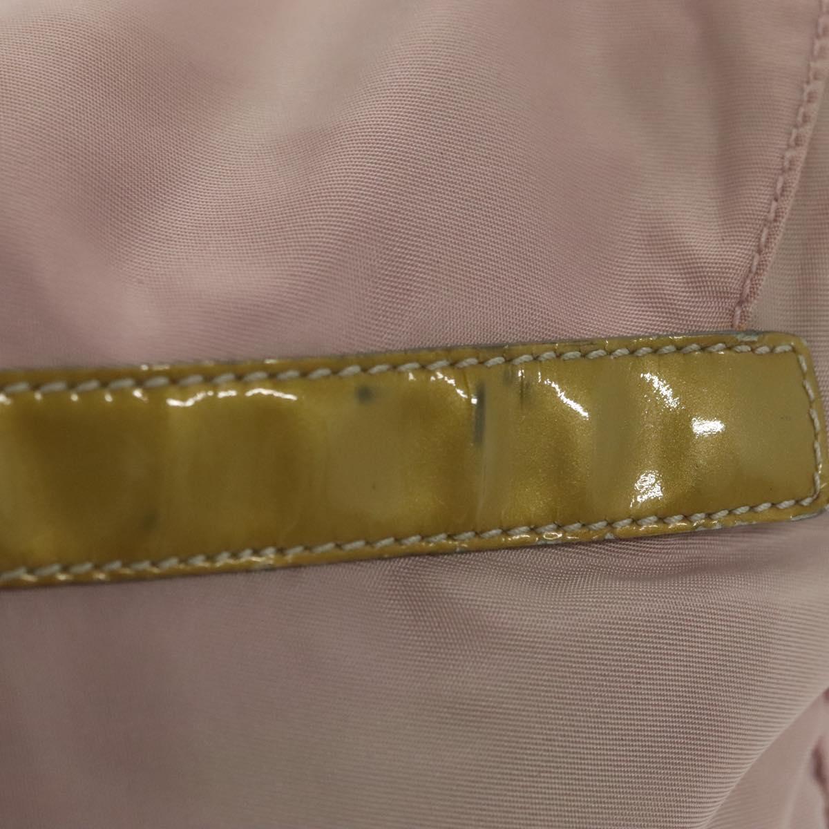 PRADA Shoulder Bag Nylon Pink Silver Auth 140622