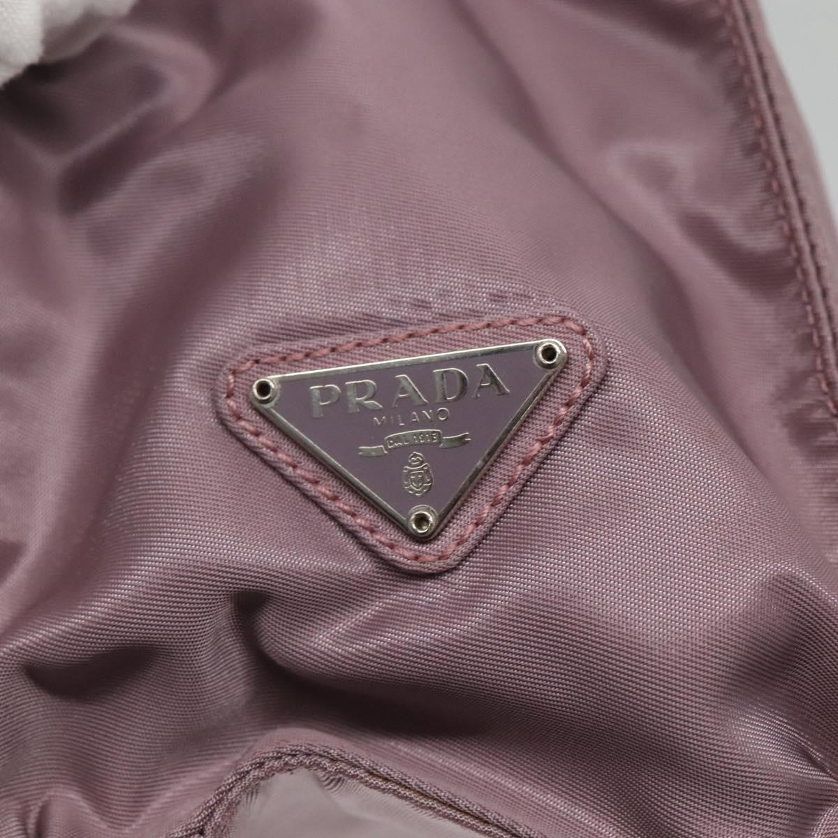 PRADA Hand Bag Nylon Pink Auth 140627