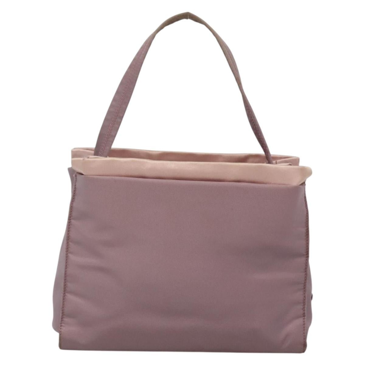 PRADA Hand Bag Nylon Pink Auth 140627
