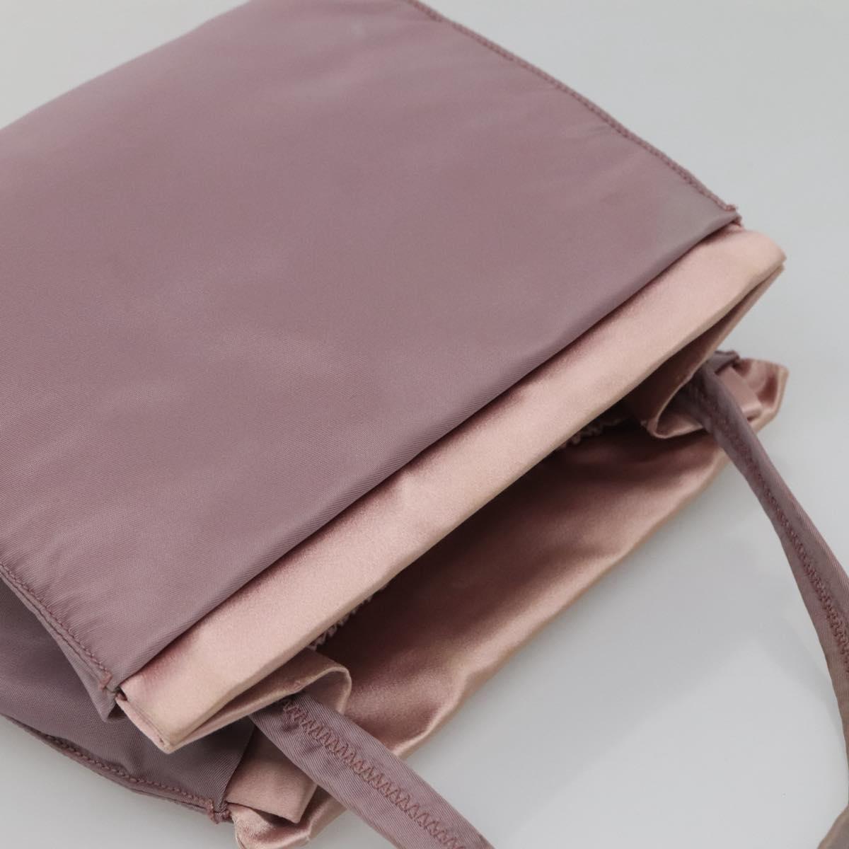 PRADA Hand Bag Nylon Pink Auth 140627