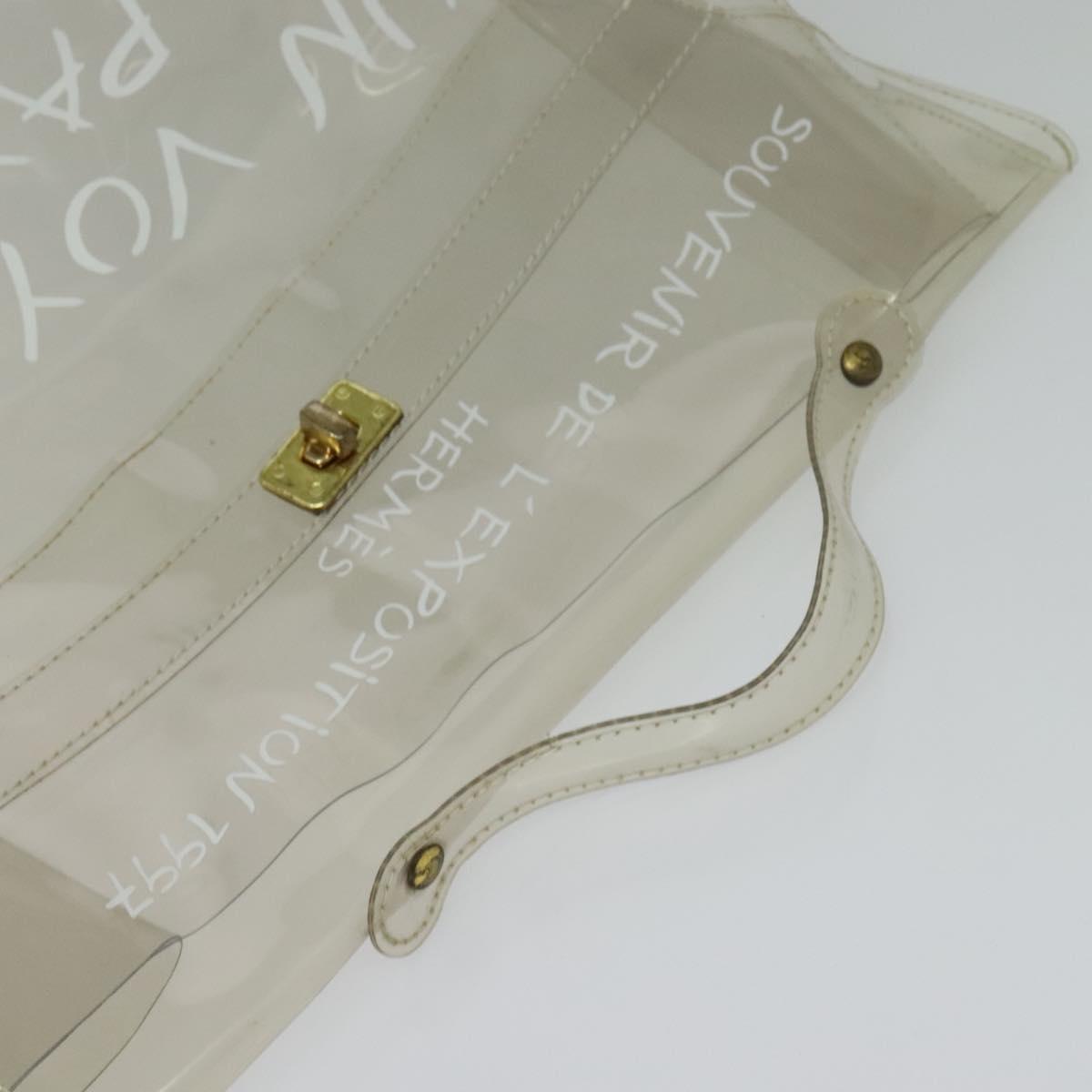 HERMES Kelly Hand Bag Vinyl Clear Auth 140647