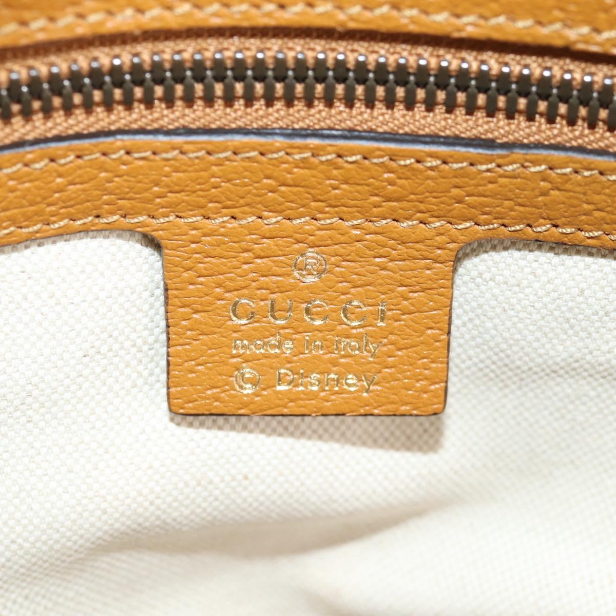 GUCCI GUCCIxDisney GG Supreme Backpack PVC Beige Gold 552884 Auth 140648SM