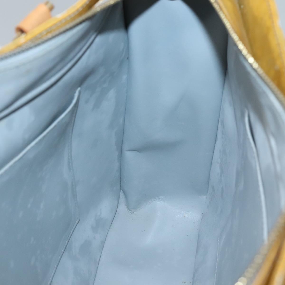 LOUIS VUITTON Monogram Vernis Columbus Tote Bag Gris M91028 LV Auth 140651