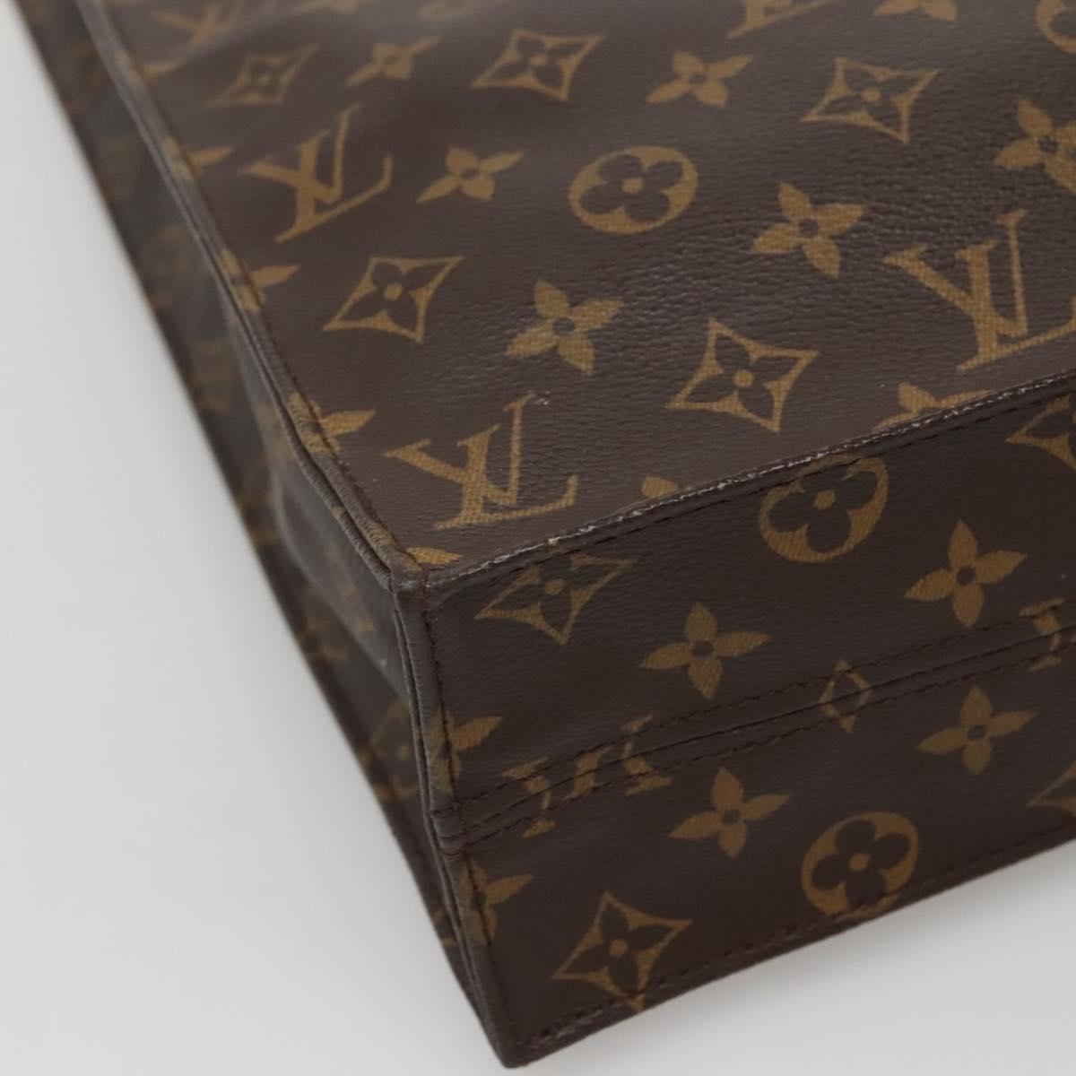 LOUIS VUITTON Monogram Sac Plat Hand Bag M51140 LV Auth 140700