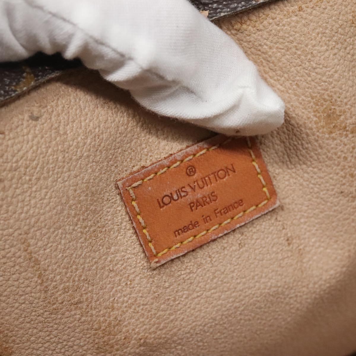 LOUIS VUITTON Monogram Sac Plat Hand Bag M51140 LV Auth 140700