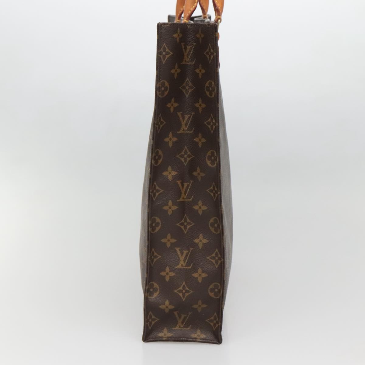 LOUIS VUITTON Monogram Sac Plat Hand Bag M51140 LV Auth 140700