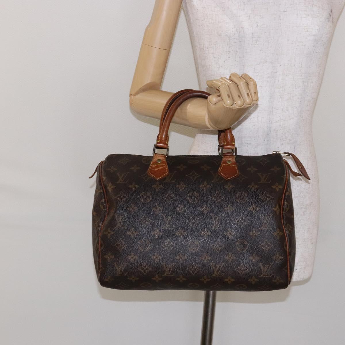 LOUIS VUITTON Monogram Speedy 30 Hand Bag M41526 LV Auth 140706