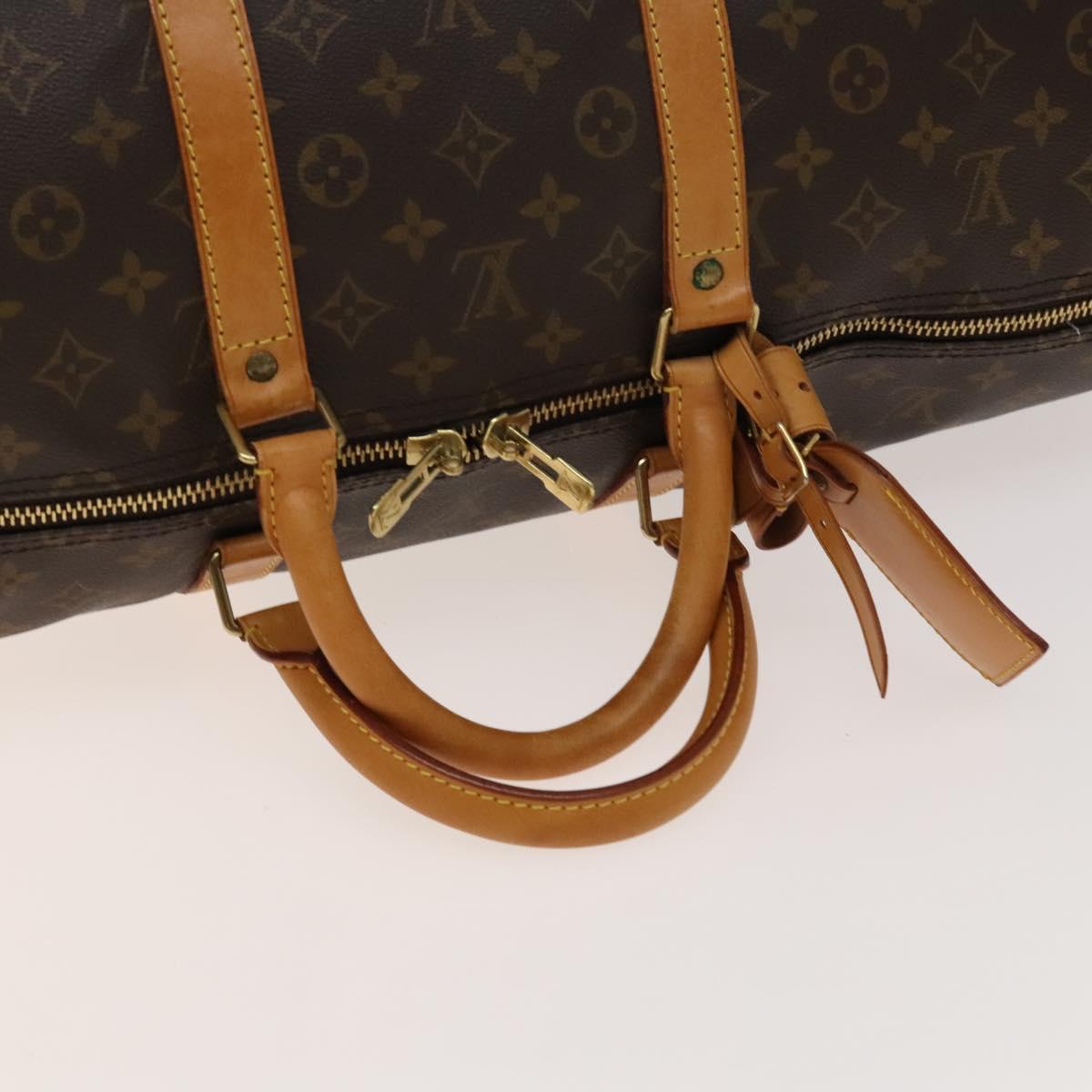 LOUIS VUITTON Monogram Keepall 55 Boston Bag M41424 LV Auth 140707