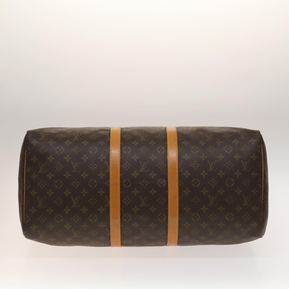 LOUIS VUITTON Monogram Keepall 55 Boston Bag M41424 LV Auth 140707