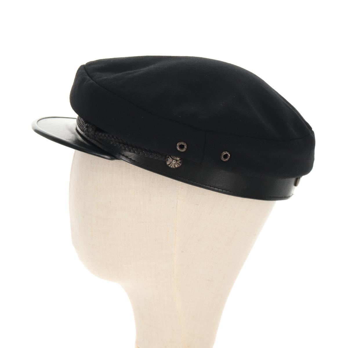 Chrome Hearts Marine Cap Wool Black Auth 140728M