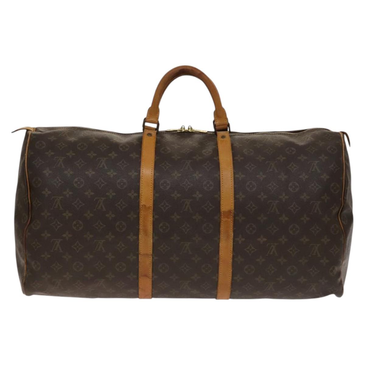 LOUIS VUITTON Monogram Keepall 60 Boston Bag M41422 LV Auth 140746