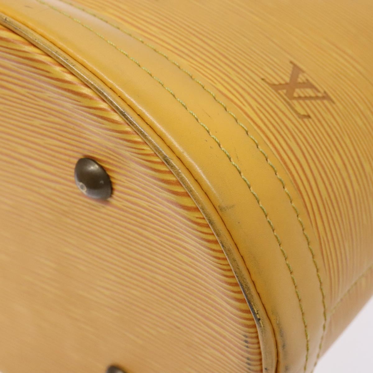 LOUIS VUITTON Epi Bucket PM Shoulder Bag SPO Yellow LV Auth 140747