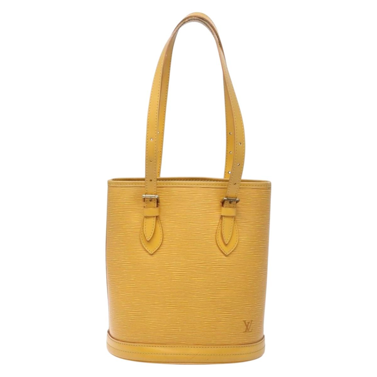 LOUIS VUITTON Epi Bucket PM Shoulder Bag SPO Yellow LV Auth 140747