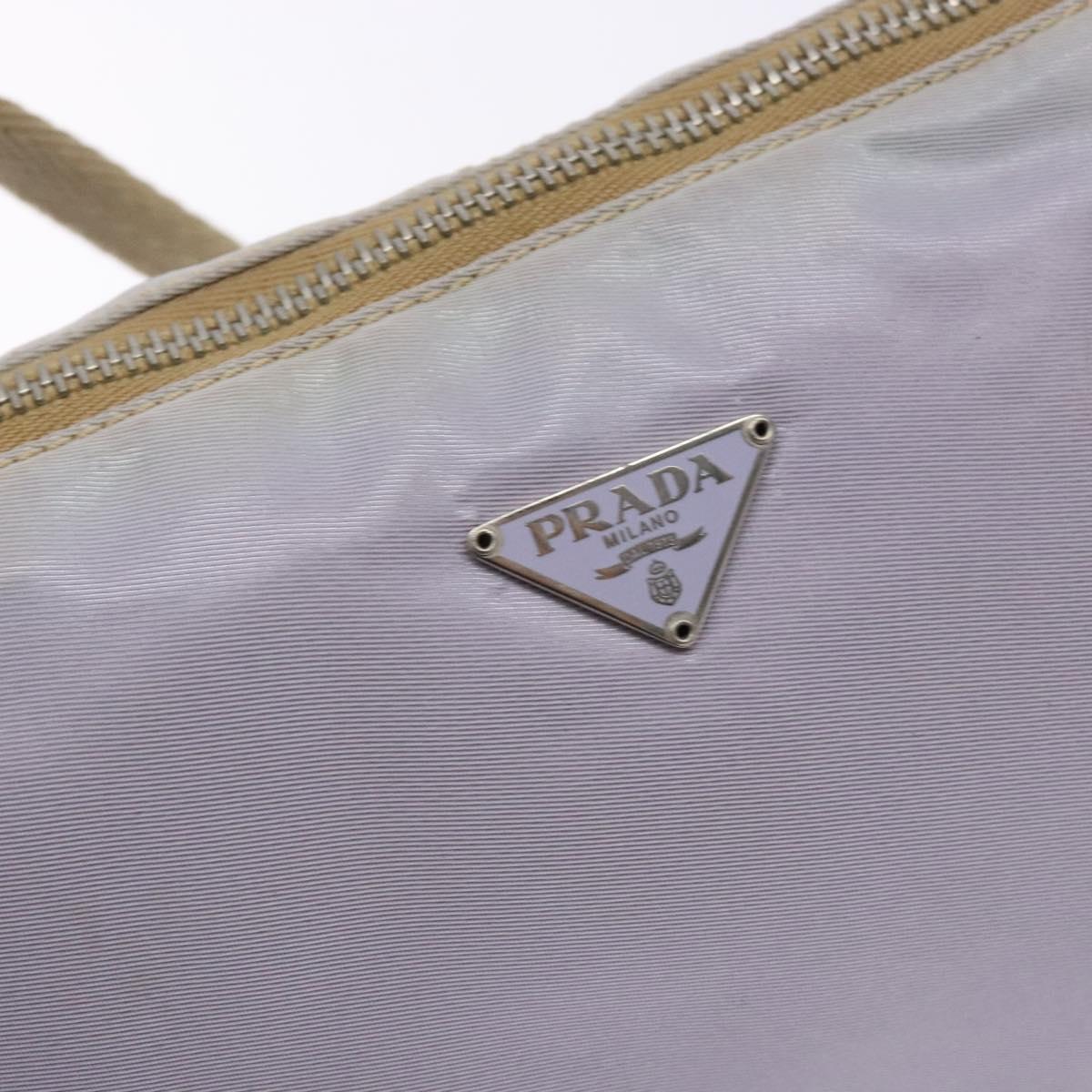 PRADA Accessory Pouch Nylon Purple Silver Auth 140755