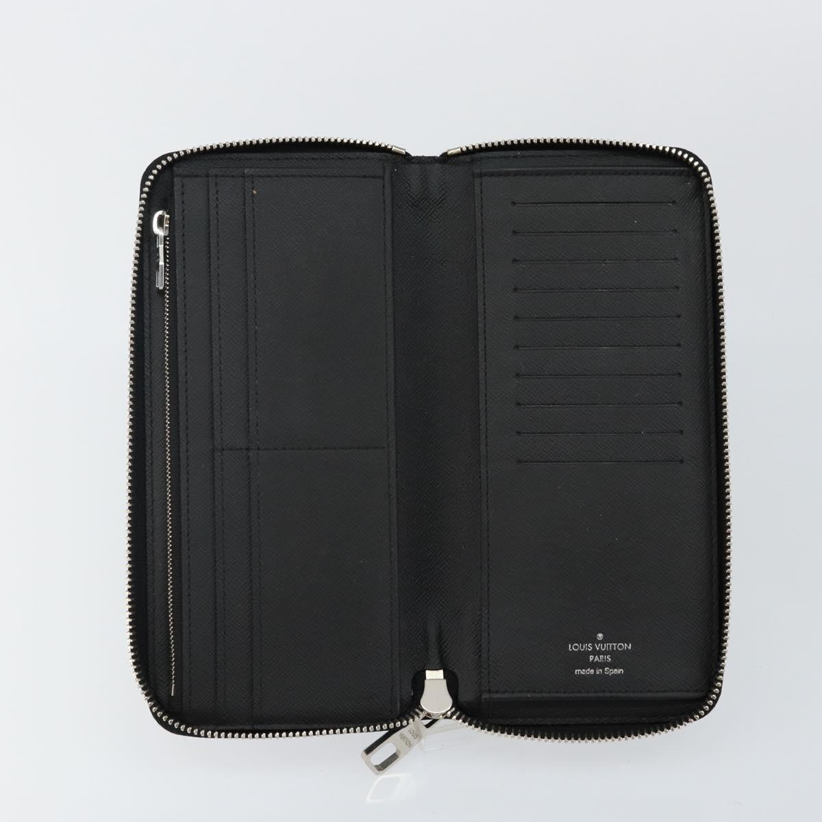 LOUIS VUITTON Damier Graphite Zippy Wallet Vertical N63095 LV Auth 140764