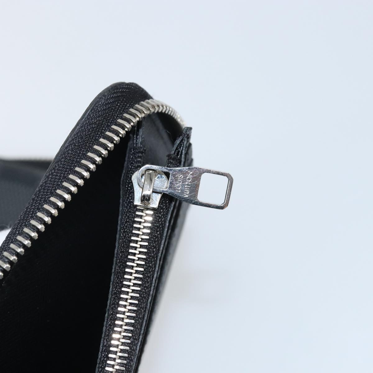 LOUIS VUITTON Damier Graphite Zippy Wallet Vertical N63095 LV Auth 140764
