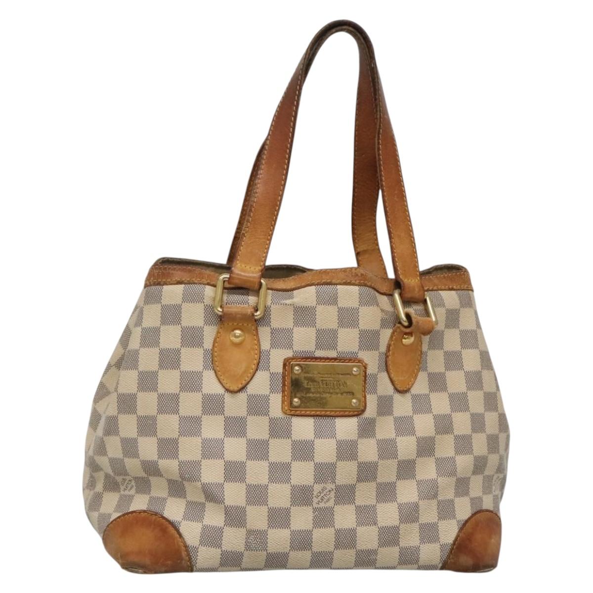LOUIS VUITTON Damier Azur Hampstead PM Tote Bag N51207 LV Auth 140778