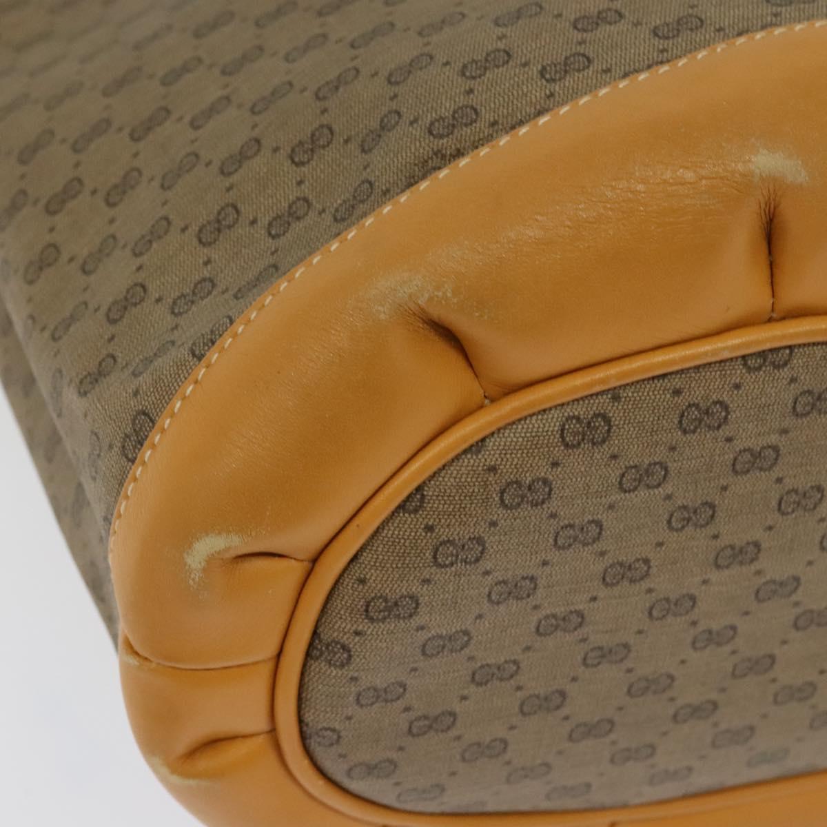 GUCCI Micro GG Supreme Shoulder Bag PVC Beige Gold 001 14 0934 Auth 140786