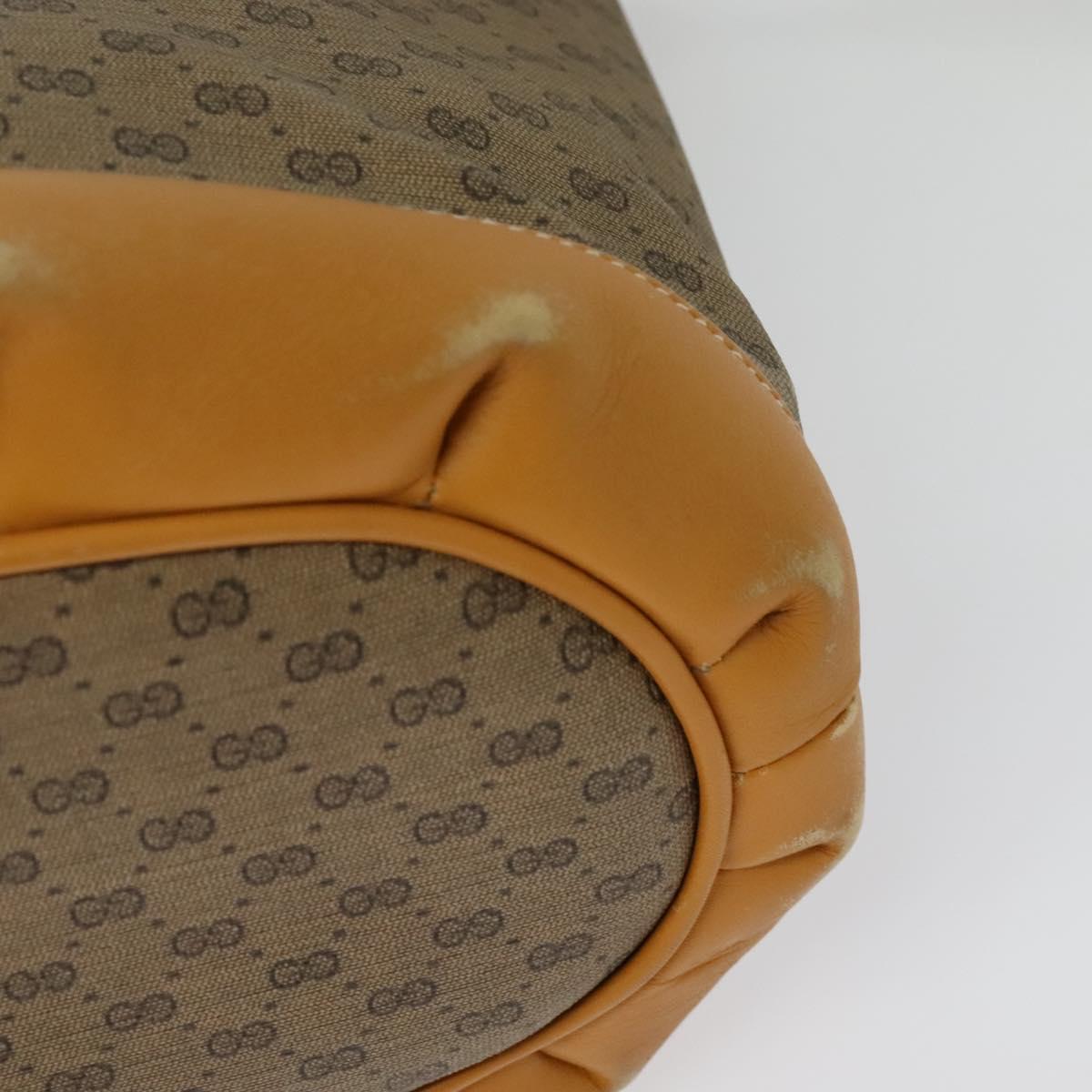 GUCCI Micro GG Supreme Shoulder Bag PVC Beige Gold 001 14 0934 Auth 140786