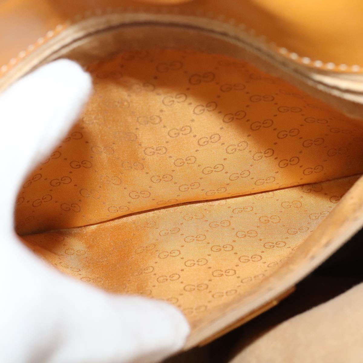 GUCCI Micro GG Supreme Shoulder Bag PVC Beige Gold 001 14 0934 Auth 140786