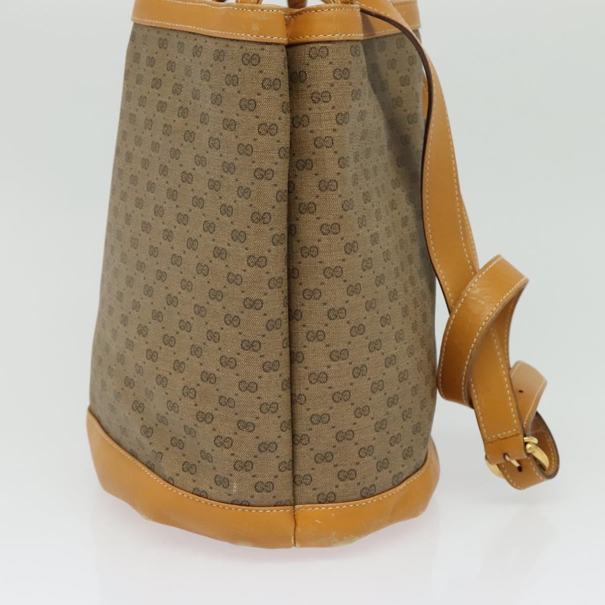 GUCCI Micro GG Supreme Shoulder Bag PVC Beige Gold 001 14 0934 Auth 140786