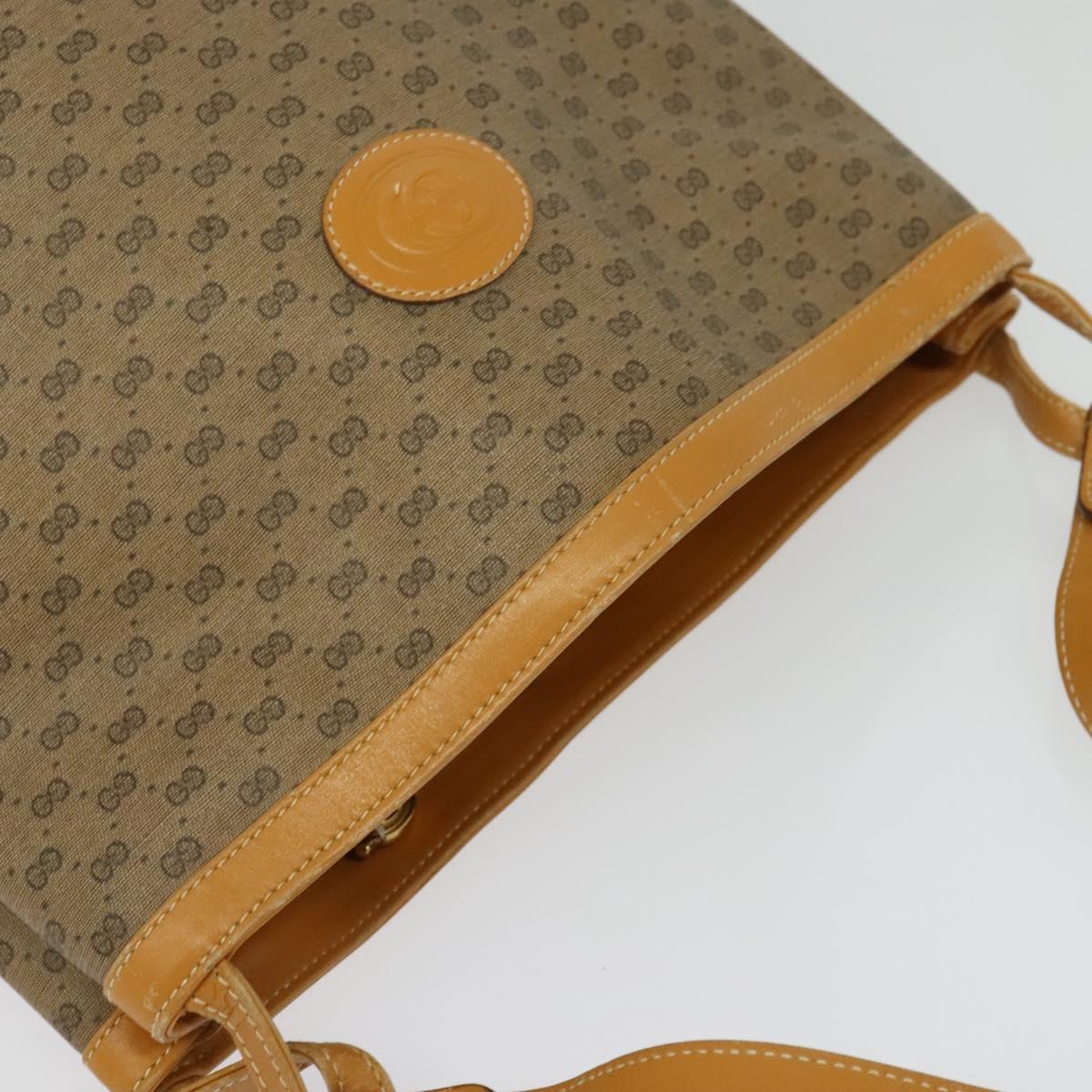 GUCCI Micro GG Supreme Shoulder Bag PVC Beige Gold 001 14 0934 Auth 140786