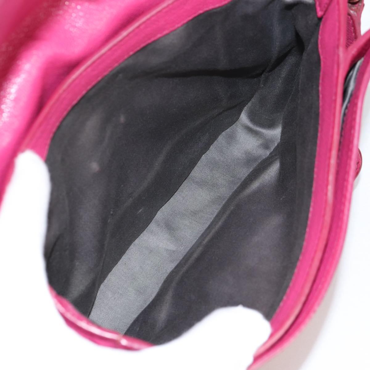 Miu Miu Hand Bag Leather 2way Pink Gold Auth 140807V