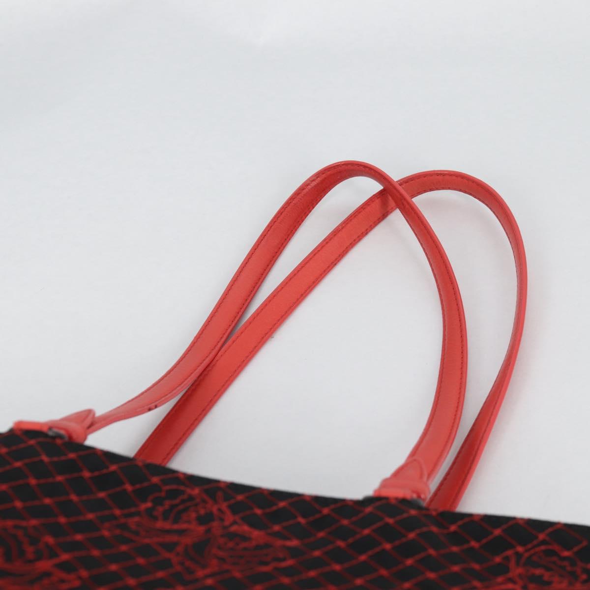 BOTTEGA VENETA Tote Bag Nylon Black Red Auth 140820V