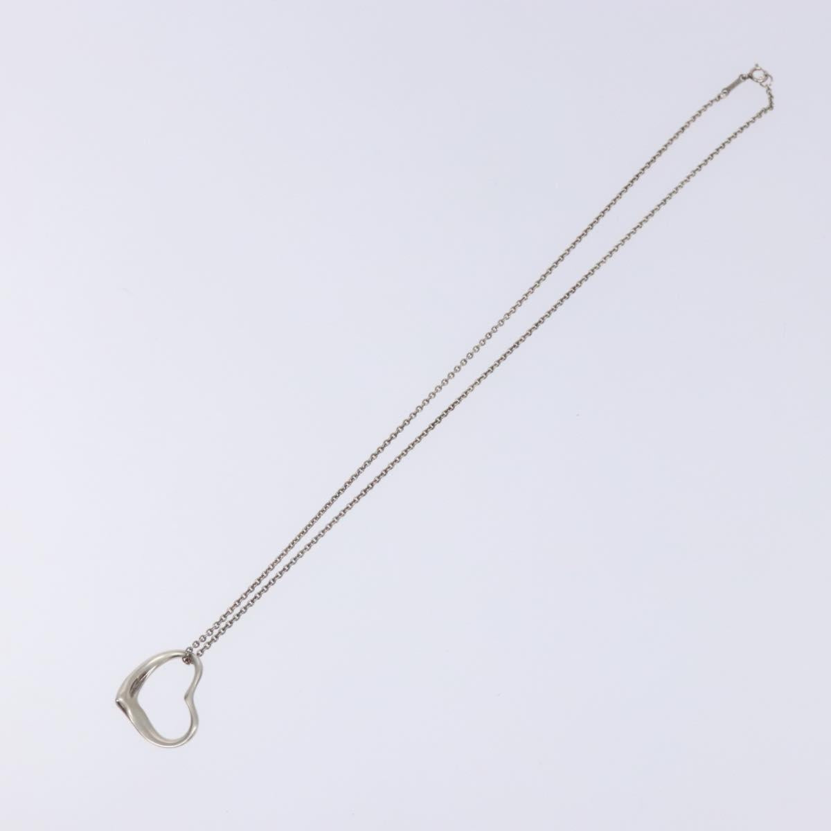 TIFFANY&Co. Open Heart Necklace Ag925 Silver Auth 140822