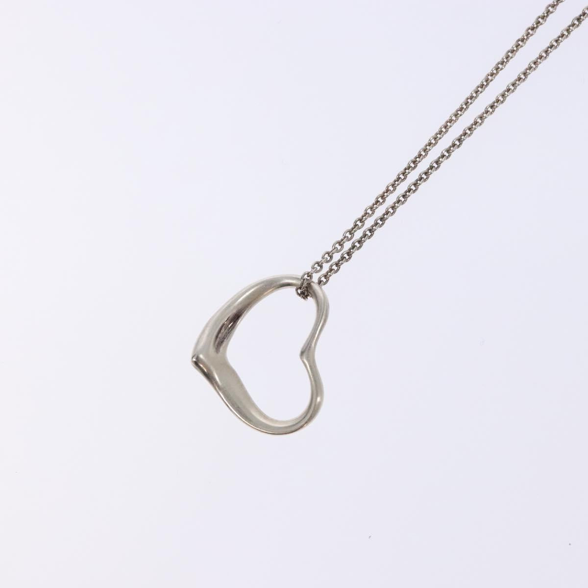 TIFFANY&Co. Open Heart Necklace Ag925 Silver Auth 140822