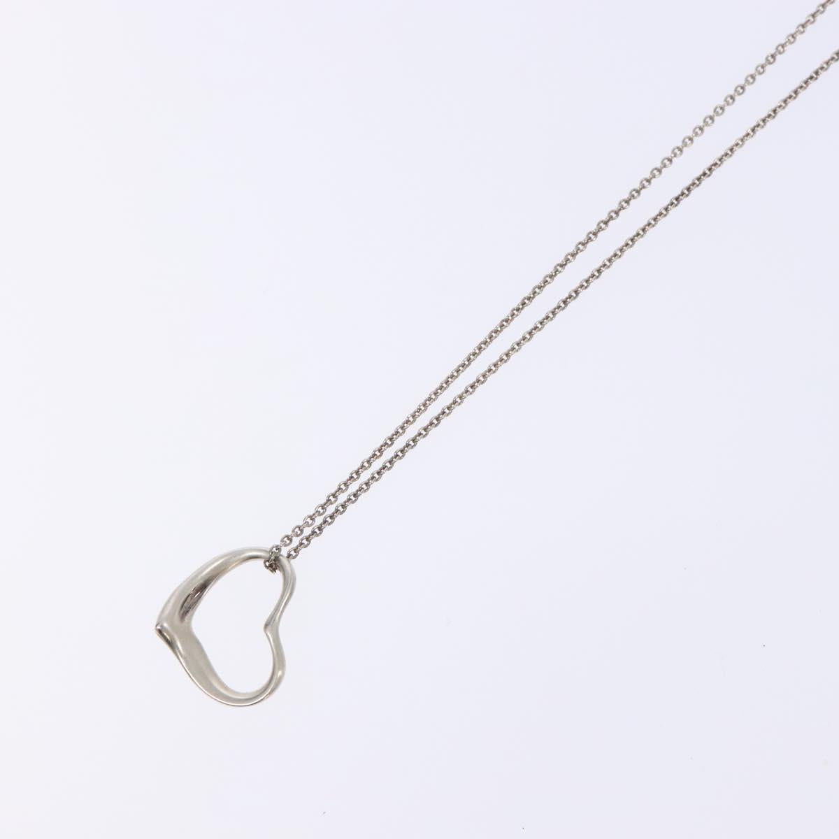 TIFFANY&Co. Open Heart Necklace Ag925 Silver Auth 140822