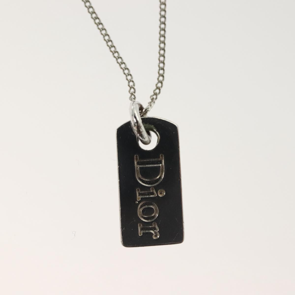 Christian Dior Necklace metal 2Set Silver Auth 140824