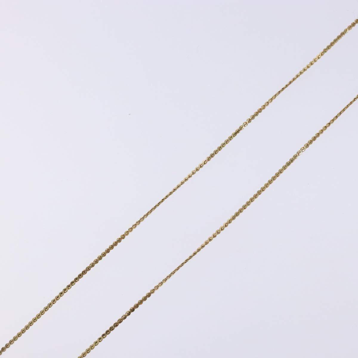 Christian Dior CD Logo Necklace metal Gold Tone Auth 140832