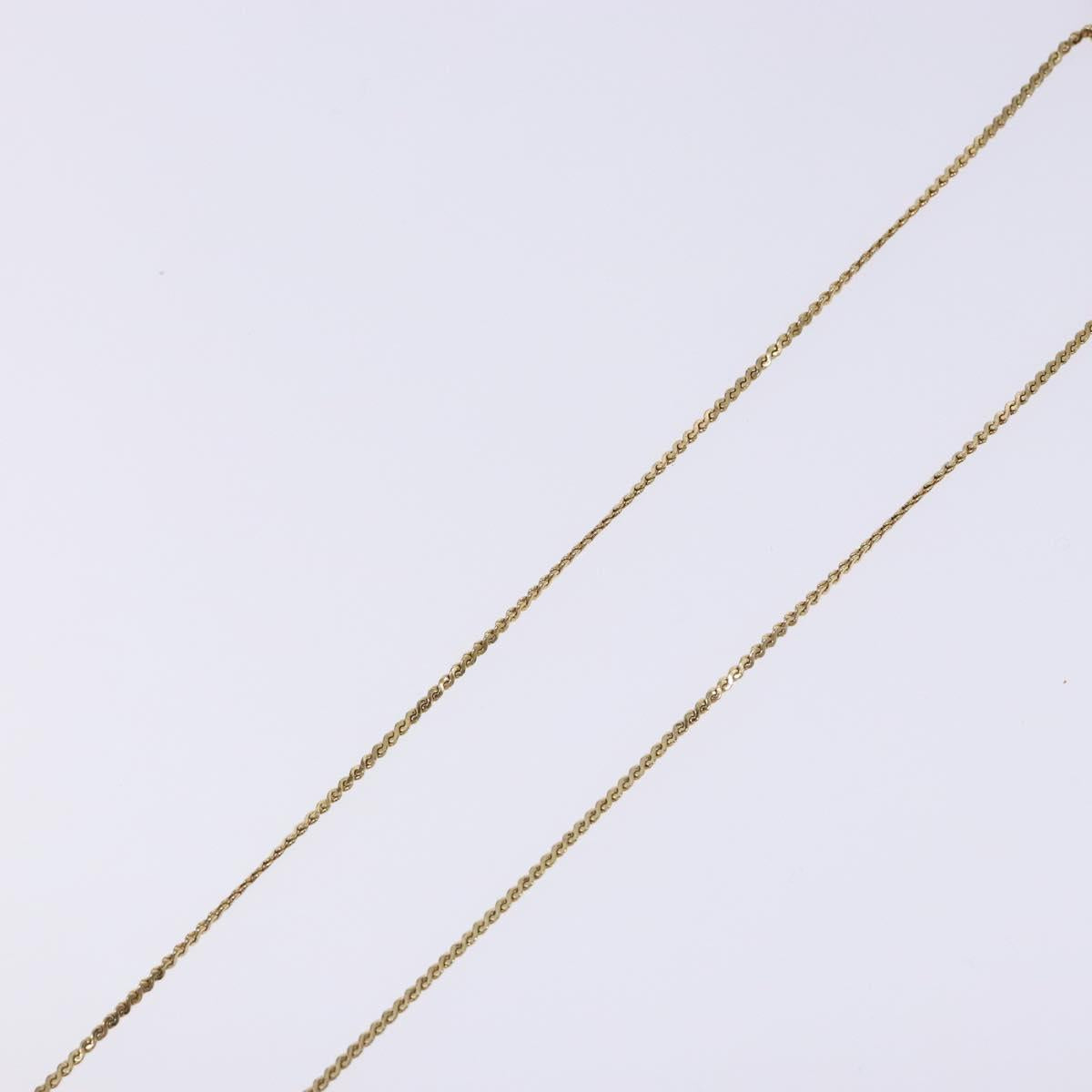 Christian Dior CD Logo Necklace metal Gold Tone Auth 140832