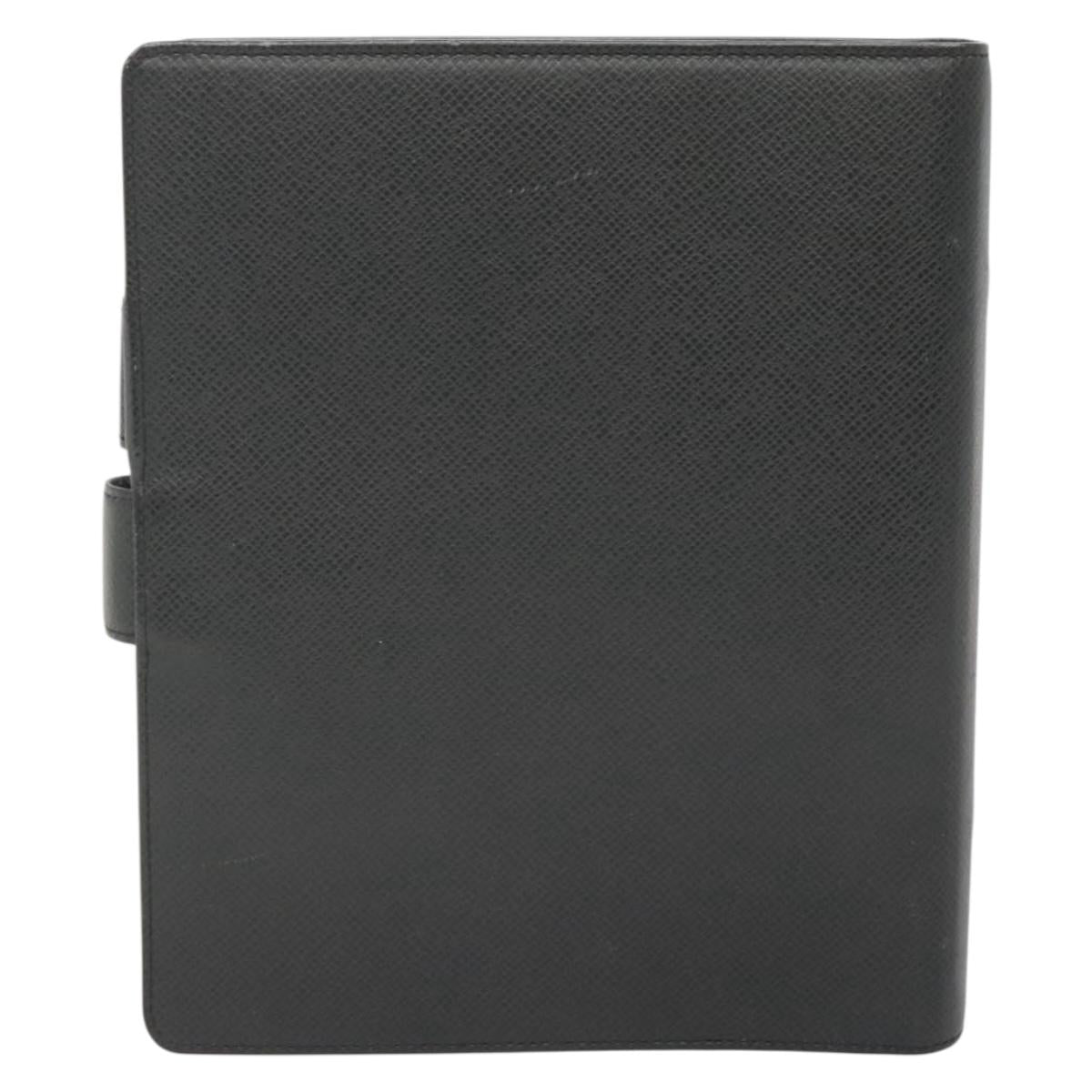 LOUIS VUITTON Taiga Agenda GM Day Planner Cover Black R20232 LV Auth 140844