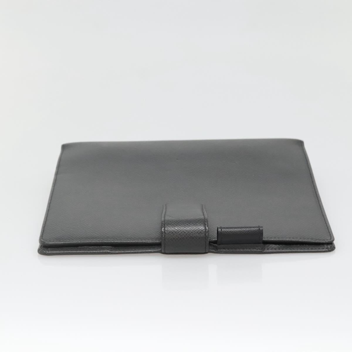 LOUIS VUITTON Taiga Agenda GM Day Planner Cover Black R20232 LV Auth 140844