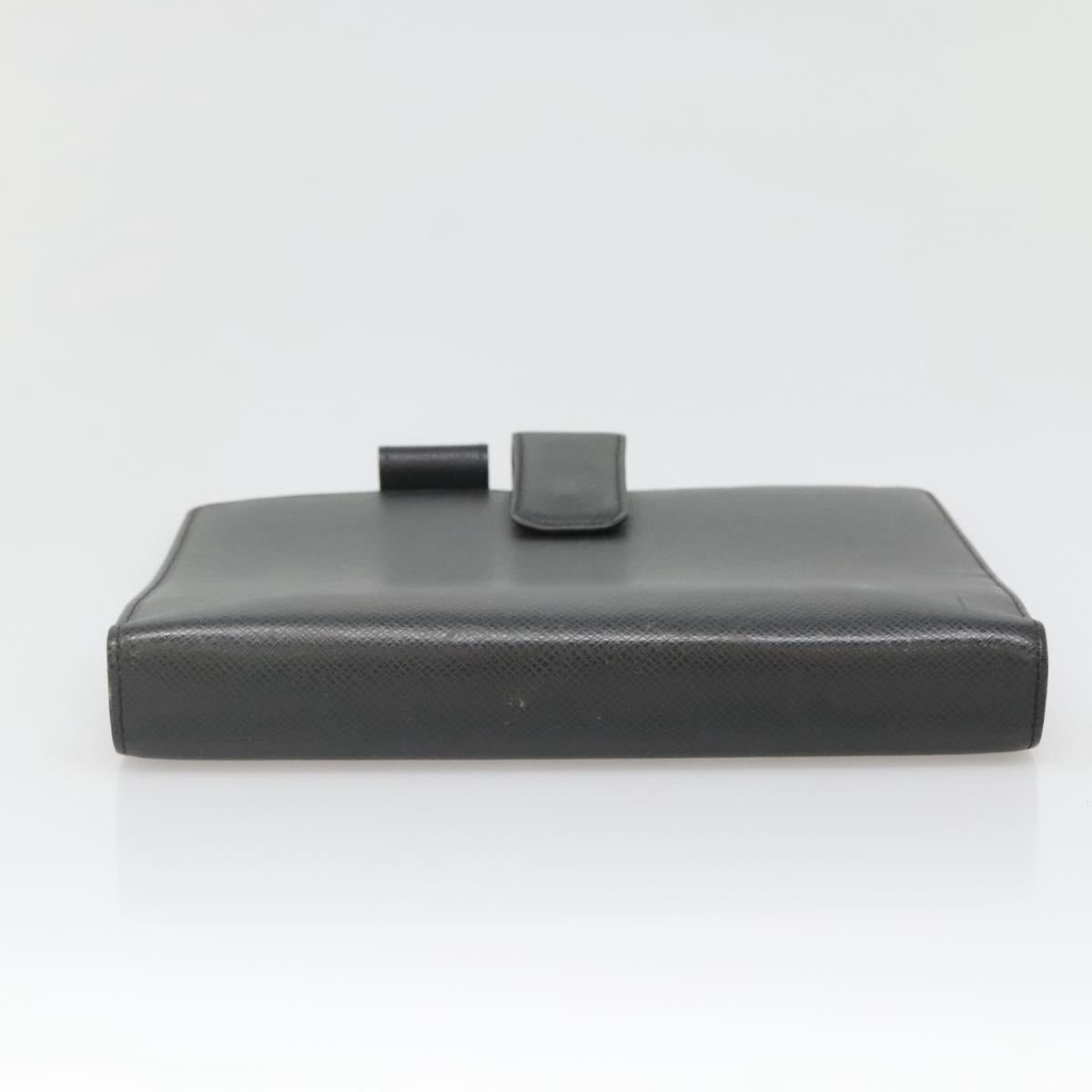 LOUIS VUITTON Taiga Agenda GM Day Planner Cover Black R20232 LV Auth 140844