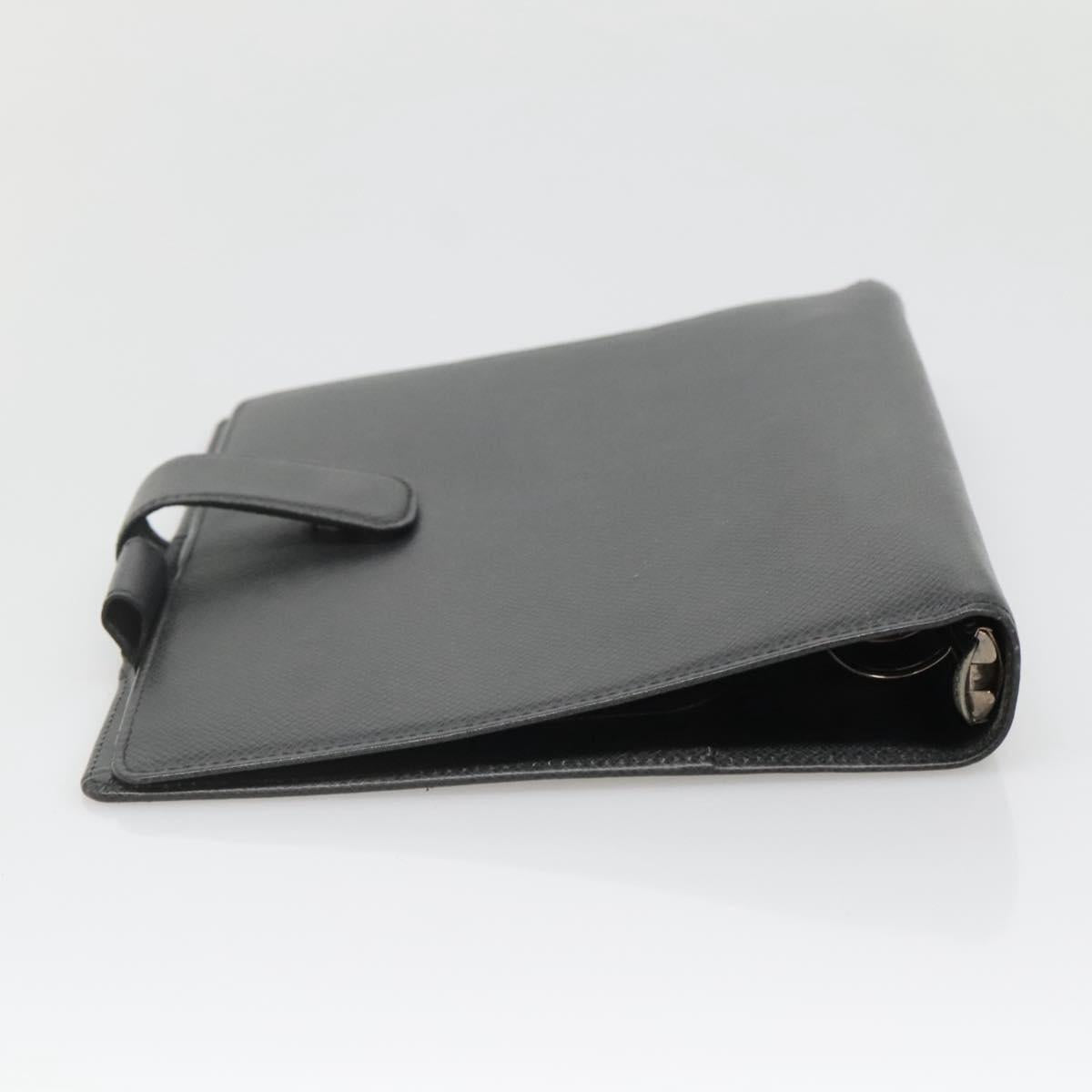 LOUIS VUITTON Taiga Agenda GM Day Planner Cover Black R20232 LV Auth 140844