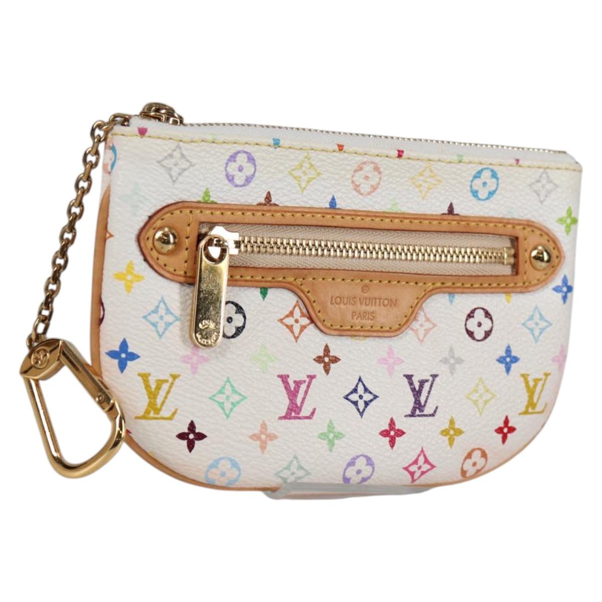 LOUIS VUITTON Monogram Multicolor Pochette MM Pouch White M60028 LV Auth 140849V