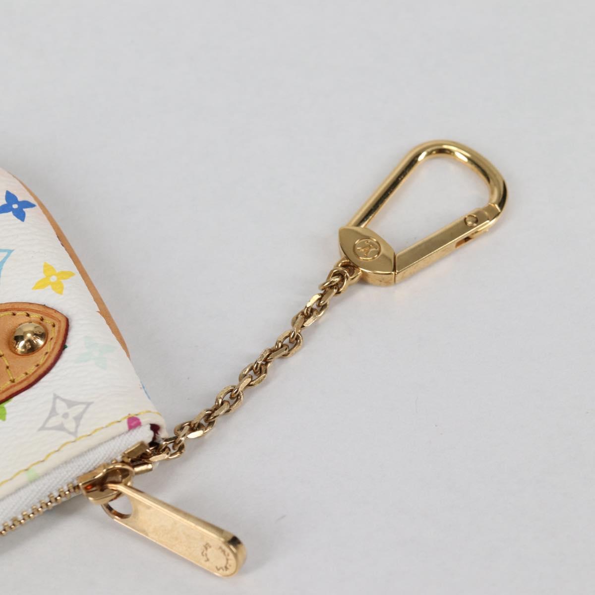 LOUIS VUITTON Monogram Multicolor Pochette MM Pouch White M60028 LV Auth 140849V