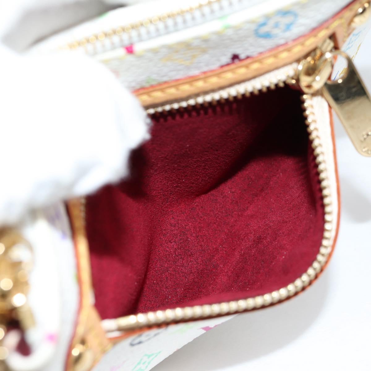 LOUIS VUITTON Monogram Multicolor Pochette MM Pouch White M60028 LV Auth 140849V