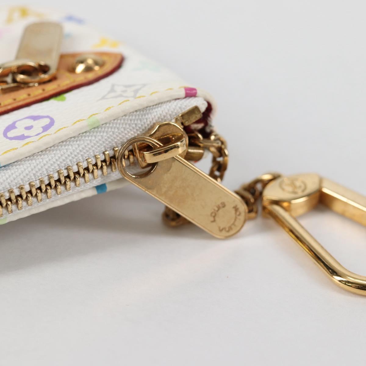 LOUIS VUITTON Monogram Multicolor Pochette MM Pouch White M60028 LV Auth 140849V