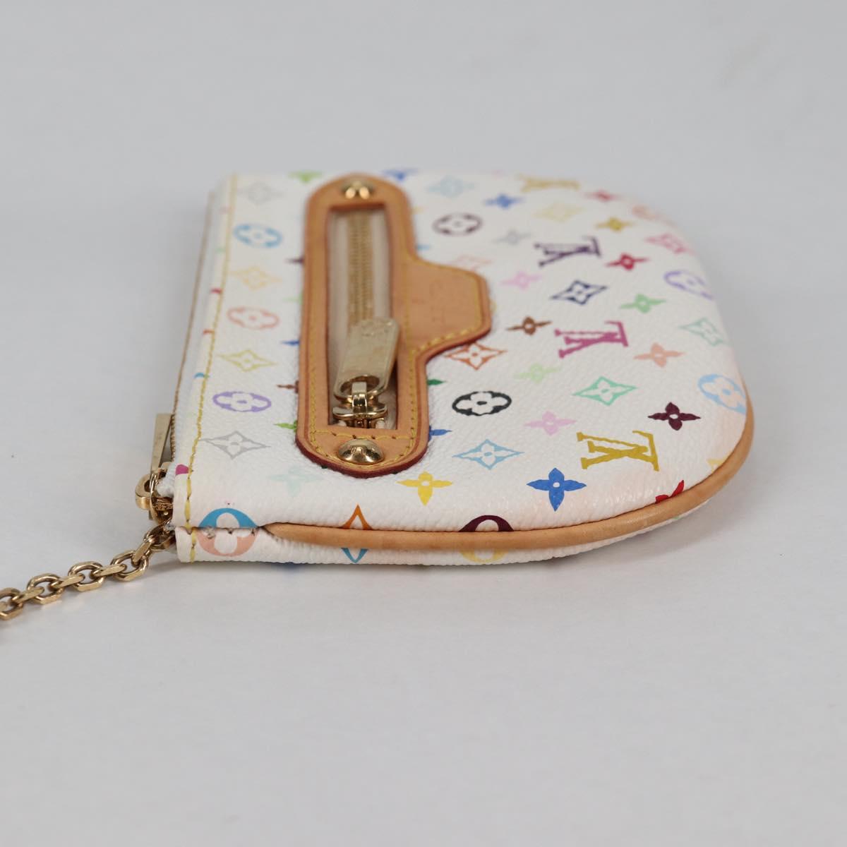 LOUIS VUITTON Monogram Multicolor Pochette MM Pouch White M60028 LV Auth 140849V