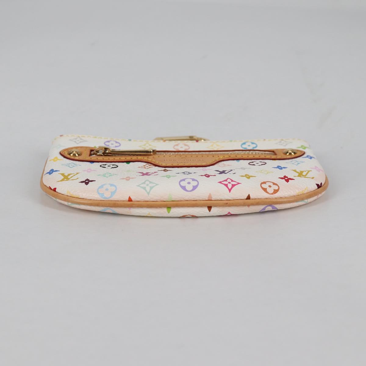 LOUIS VUITTON Monogram Multicolor Pochette MM Pouch White M60028 LV Auth 140849V