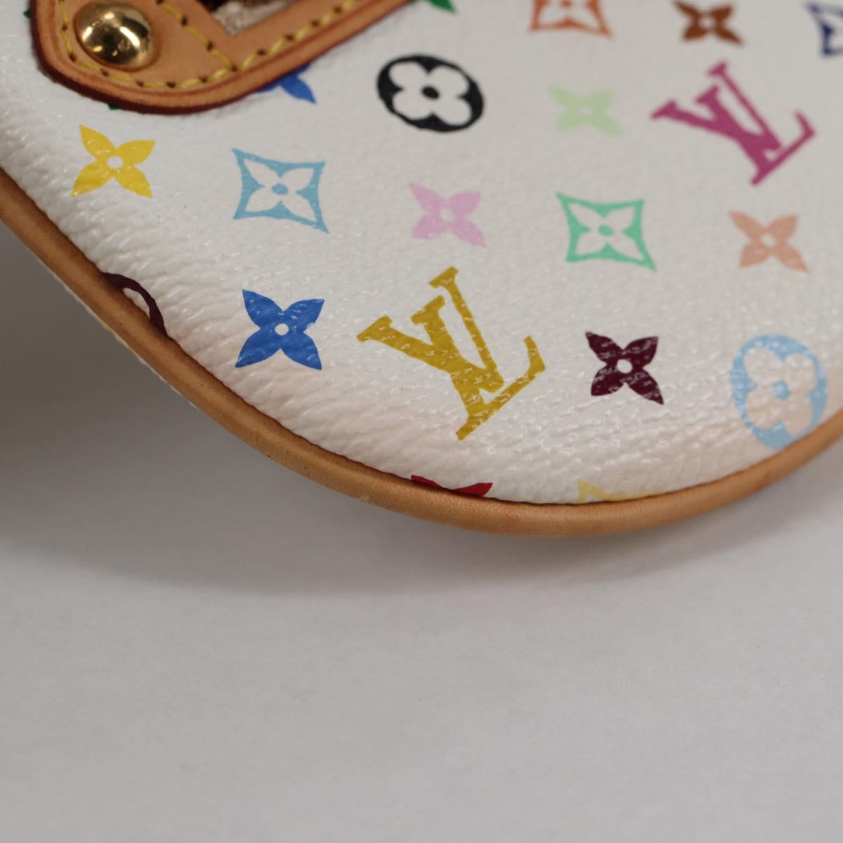 LOUIS VUITTON Monogram Multicolor Pochette MM Pouch White M60028 LV Auth 140849V