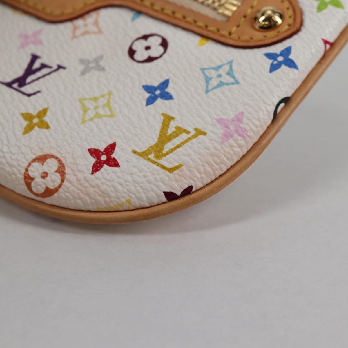 LOUIS VUITTON Monogram Multicolor Pochette MM Pouch White M60028 LV Auth 140849V